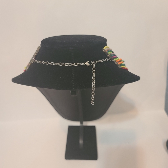 Rainbow Sead Bead multi strand necklace - Picture 2 of 2